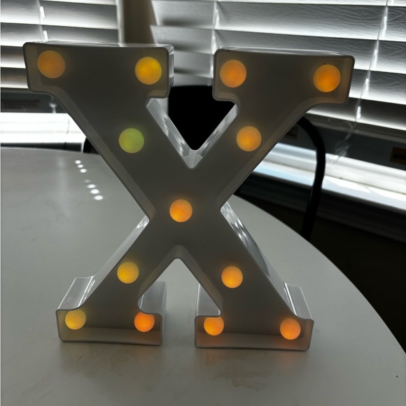 Letter “X” Illuminating Neon Changing Color Light Decor - Picture 5 of 8